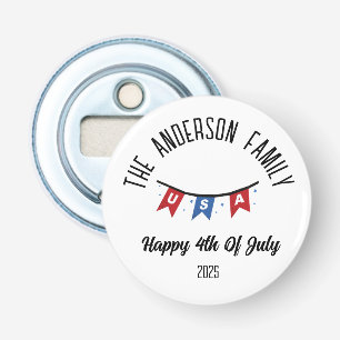 4 juli Onafhankelijkheidsdag Gepersonaliseerde naa Button Flesopener