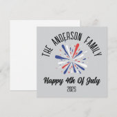 4 juli Onafhankelijkheidsdag Gepersonaliseerde naa Feestdagenkaart (Voorkant / Achterkant)
