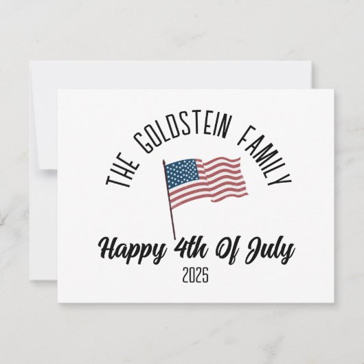 4 juli Onafhankelijkheidsdag Gepersonaliseerde naa Feestdagenkaart (Voorkant)