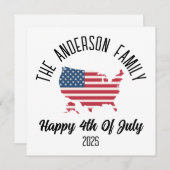 4 juli Onafhankelijkheidsdag Gepersonaliseerde naa Feestdagenkaart (Voorkant / Achterkant)