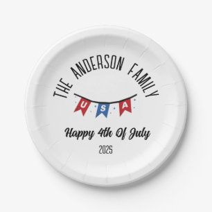 4 juli Onafhankelijkheidsdag Gepersonaliseerde naa Papieren Bordje