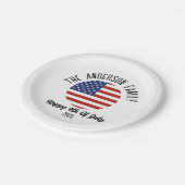 4 juli Onafhankelijkheidsdag Gepersonaliseerde naa Papieren Bordje (Gekanteld)