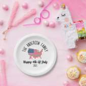 4 juli Onafhankelijkheidsdag Gepersonaliseerde naa Papieren Bordje (Feest)