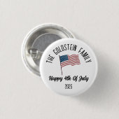 4 juli Onafhankelijkheidsdag Gepersonaliseerde naa Ronde Button 3,2 Cm (Voorkant /achterkant)