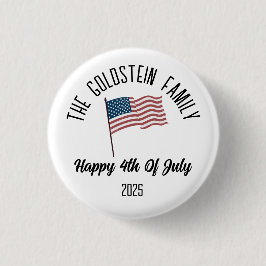 4 juli Onafhankelijkheidsdag Gepersonaliseerde naa Ronde Button 3,2 Cm