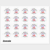 4 juli Onafhankelijkheidsdag Gepersonaliseerde naa Ronde Sticker (Vel)