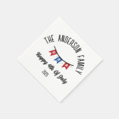 4 juli Onafhankelijkheidsdag Gepersonaliseerde naa Servet (Hoek)