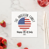 4 juli Onafhankelijkheidsdag Gepersonaliseerde naa Servet (Insitu)