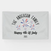 4 juli Onafhankelijkheidsdag Gepersonaliseerde naa Spandoek (Horizontaal)