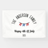 4 juli Onafhankelijkheidsdag Gepersonaliseerde naa Spandoek (Horizontaal)