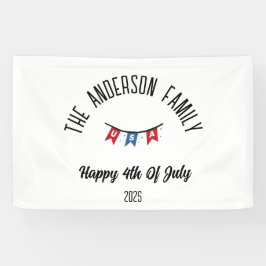 4 juli Onafhankelijkheidsdag Gepersonaliseerde naa Spandoek