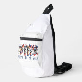 4 juli. Onafhankelijkheidsdag. Grappige honden Sling Bag (Rechterhoek)