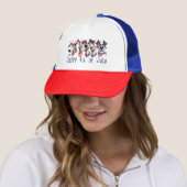 4 juli. Onafhankelijkheidsdag. Grappige honden Trucker Pet (In situ)