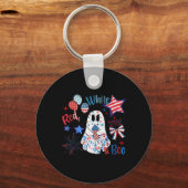 4 juli Onafhankelijkheidsdag Grappige Patriottisch Sleutelhanger (Voorkant)