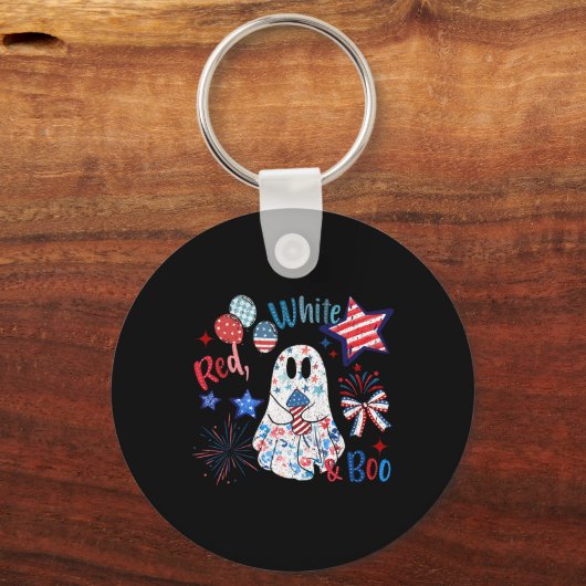 4 juli Onafhankelijkheidsdag Grappige Patriottisch Sleutelhanger (Voorkant)