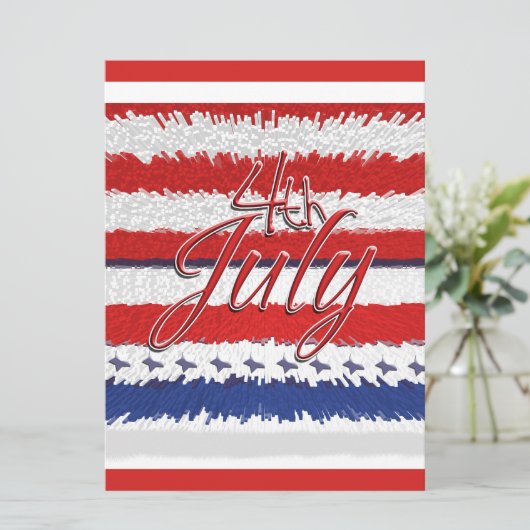 4 juli "Onafhankelijkheidsdag" Kaart (Staand voorkant)