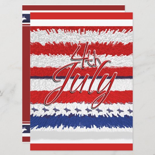 4 juli "Onafhankelijkheidsdag"  Kaart (Voorkant / Achterkant)