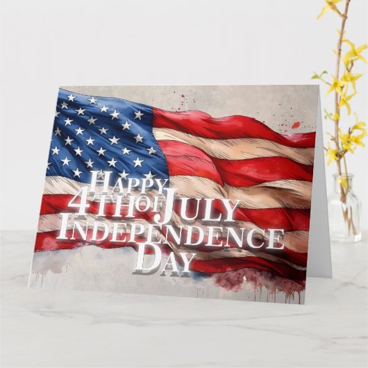 4 juli – Onafhankelijkheidsdag Kaart (Gele Bloem)