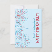 4 juli Onafhankelijkheidsdag Kaarten en geschenken (Voorkant)