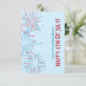4 juli Onafhankelijkheidsdag Kaarten en geschenken (Staand voorkant)