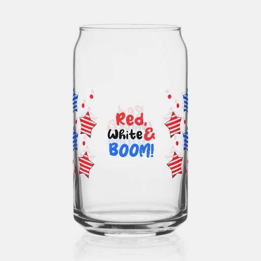 4 juli Onafhankelijkheidsdag kan glas (Voorkant)