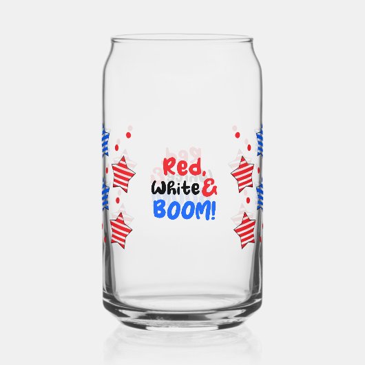 4 juli Onafhankelijkheidsdag kan glas (Achterkant)