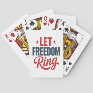 4 juli Onafhankelijkheidsdag laat vrijheid klinken Pokerkaarten