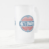 4 juli Onafhankelijkheidsdag Matglas Bierpul (Voorkant rechts)