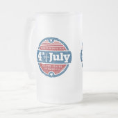 4 juli Onafhankelijkheidsdag Matglas Bierpul (Voorkant links)