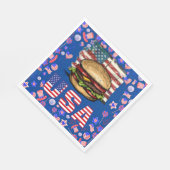 4 juli Onafhankelijkheidsdag met Amerikaanse Hambu Servet (Hoek)