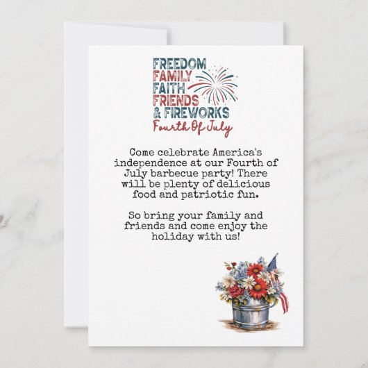 4 juli Onafhankelijkheidsdag met Cat Kaart (Achterkant)