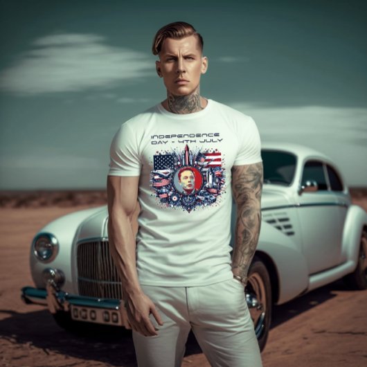 4 juli Onafhankelijkheidsdag met Elon Musk T-shirt