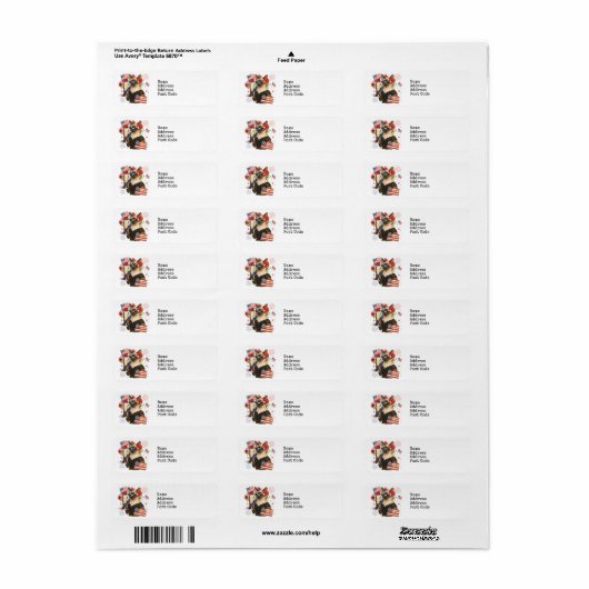 4 juli Onafhankelijkheidsdag met Kitten Cat Etiket (Full Sheet)