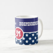 4 juli Onafhankelijkheidsdag monogram Koffiemok (Voorkant rechts)