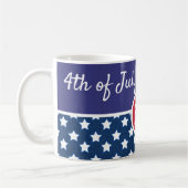 4 juli Onafhankelijkheidsdag monogram Koffiemok (Links)
