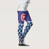 4 juli Onafhankelijkheidsdag monogram Leggings (Rechts)