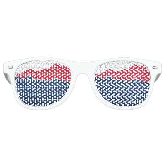 4 juli Onafhankelijkheidsdag monogram Retro Zonnebril (Voorkant)