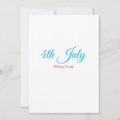 4 juli onafhankelijkheidsdag naam tekst aangepast kaart (Achterkant)