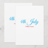 4 juli onafhankelijkheidsdag naam tekst aangepast kaart (Voorkant / Achterkant)