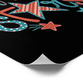4 juli Onafhankelijkheidsdag Oh My Stars voor vrou Poster (Hoek)