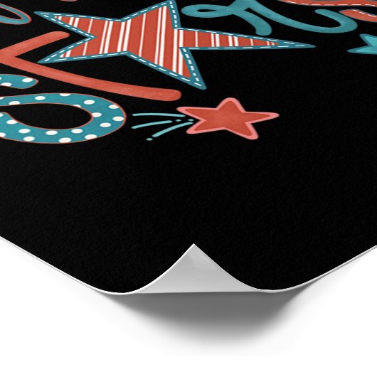 4 juli Onafhankelijkheidsdag Oh My Stars voor vrou Poster (Hoek)