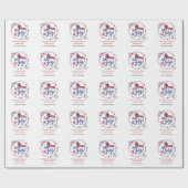 4 juli onafhankelijkheidsdag onroerend goed tradit cadeaupapier (Vlak)