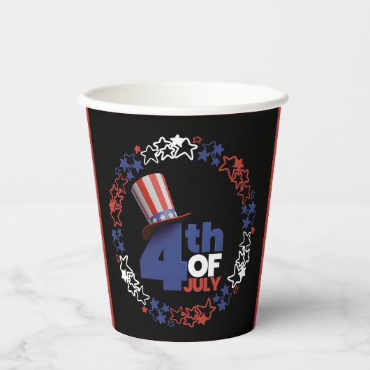 4 juli Onafhankelijkheidsdag papieren bekers (Voorkant)