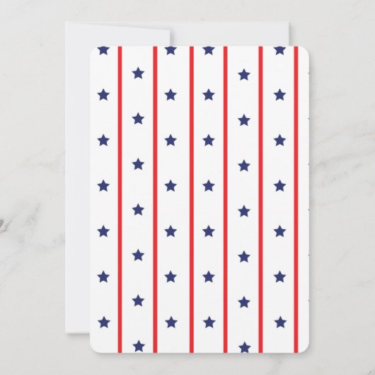 4 juli Onafhankelijkheidsdag Partij Kaart (Achterkant)