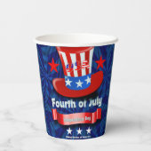 4 juli Onafhankelijkheidsdag Party Paper cup Papieren Bekers (Achterkant)