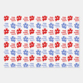 4 juli Onafhankelijkheidsdag Patriottisch Amerika Inpakpapier Vel (Voorkant)