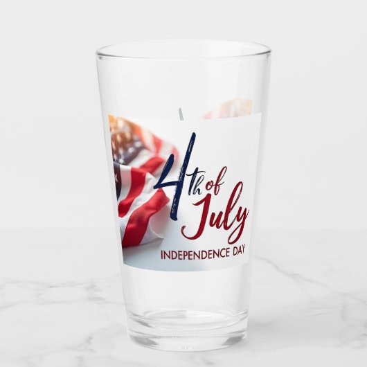 4 juli Onafhankelijkheidsdag Patriottisch ontwerp Glas (Voorkant)