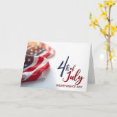 4 juli Onafhankelijkheidsdag Patriottisch ontwerp Kaart (Gele Bloem)