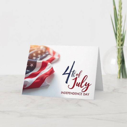 4 juli Onafhankelijkheidsdag Patriottisch ontwerp Kaart (Voorkant)