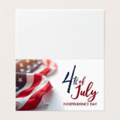 4 juli Onafhankelijkheidsdag Patriottisch ontwerp Kaart (Buitenkant ongevouwen)